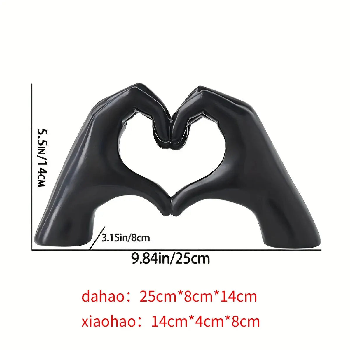 1pc Gesture Decoration, Heart Finger Statue Modern Art Sculpture Personalized Home Decor