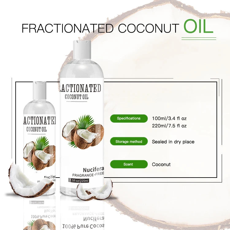 1 Bottle Coconut Oil Moisturizing Massage Skin Care Essence Refining Hair Care Coconut Oil Relieve Dry Skin Relieve Hair Loss