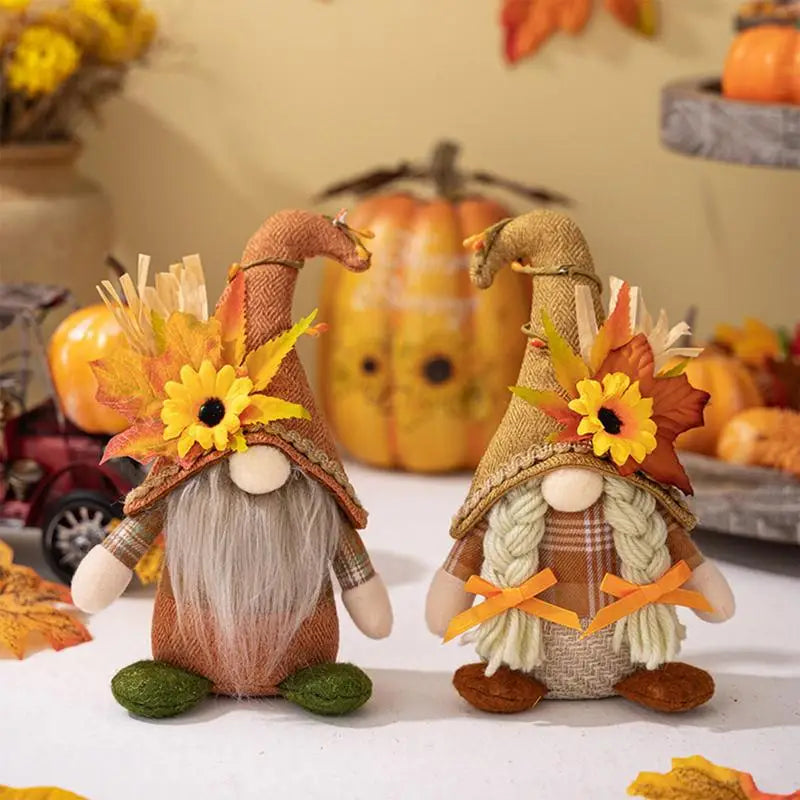 Fall Gnomes Faceless Dwarf Doll Decorations for Home Fall Harvest Thanksgiving Faceless Dwarf Doll for Farmhouse Table Decor