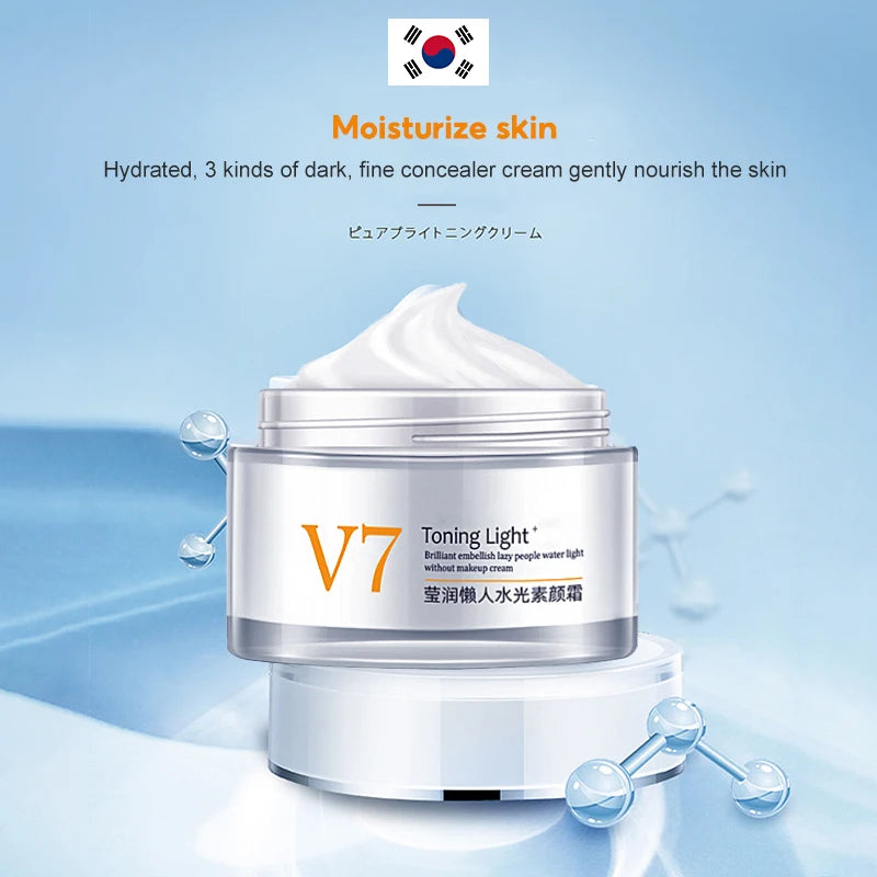 V7 Facial Moisturizing Cream Whitening and Brightening Natural Concealer Lazy People Makeup Primer Skin Care Products