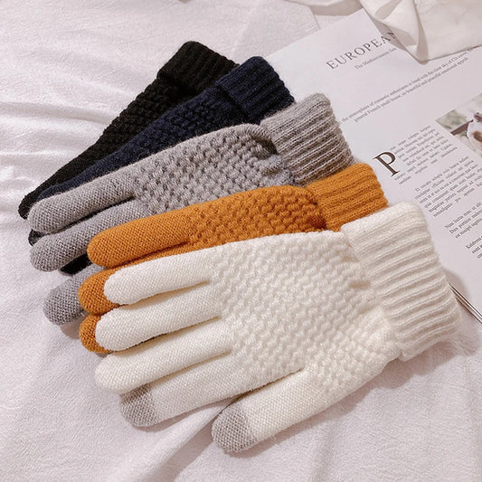 Touch Screen Winter Gloves Autumn Winter Warm Thick Gloves Touch Screen Skiing Gloves Casual Windproof Glove Girls Accessories