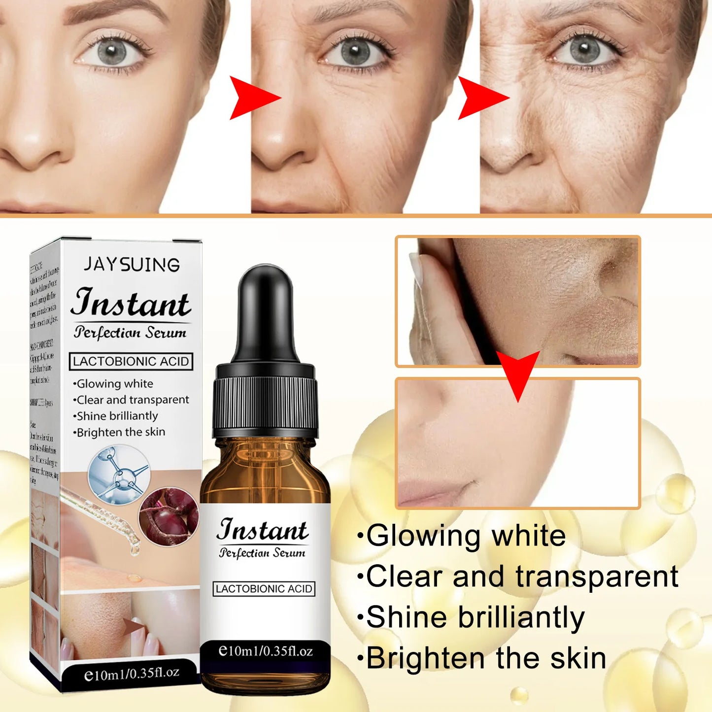 Sodium Hyaluronate Face Serum Lifting Firming Skin Essence Natural Plant Extracts Fade Fine Lines Moisturizing Nourishing