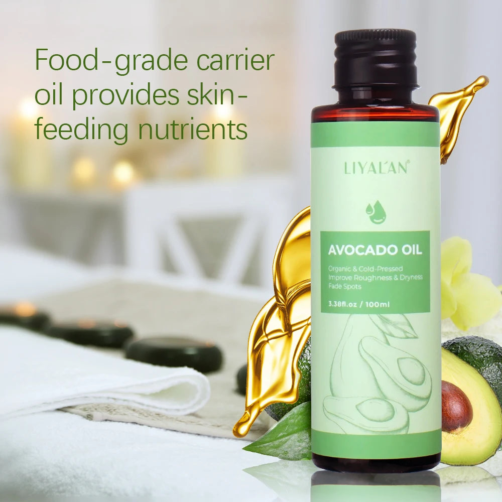 100ml Organic Avocado Oil Fade Spots Brighten Skin Improve Roughness Soften Cuticle Body Care