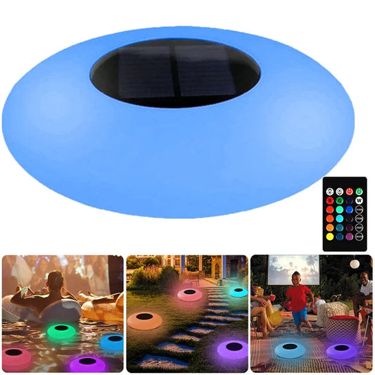 Large and Small Solar Water Floating Lights Pool Lights Outdoor Waterproof Lawn Lights Colorful LED Water Surface Floating Light