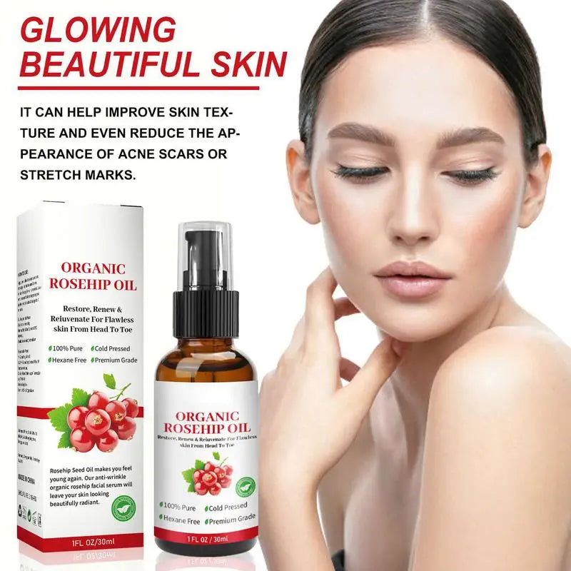 Rosehip Oil Organic Rose Hips Face Oils 30ml Fast-Absorbing Skin Care Moisturizer Face Oil Organic Rosehip Seed Oil essence