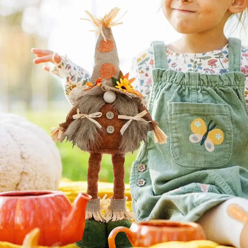 Gnome Table Decor Thanksgiving Standing Dwarf Decorations Cute Autumn Decoration Portable Home Decor For Farmhouse Parties