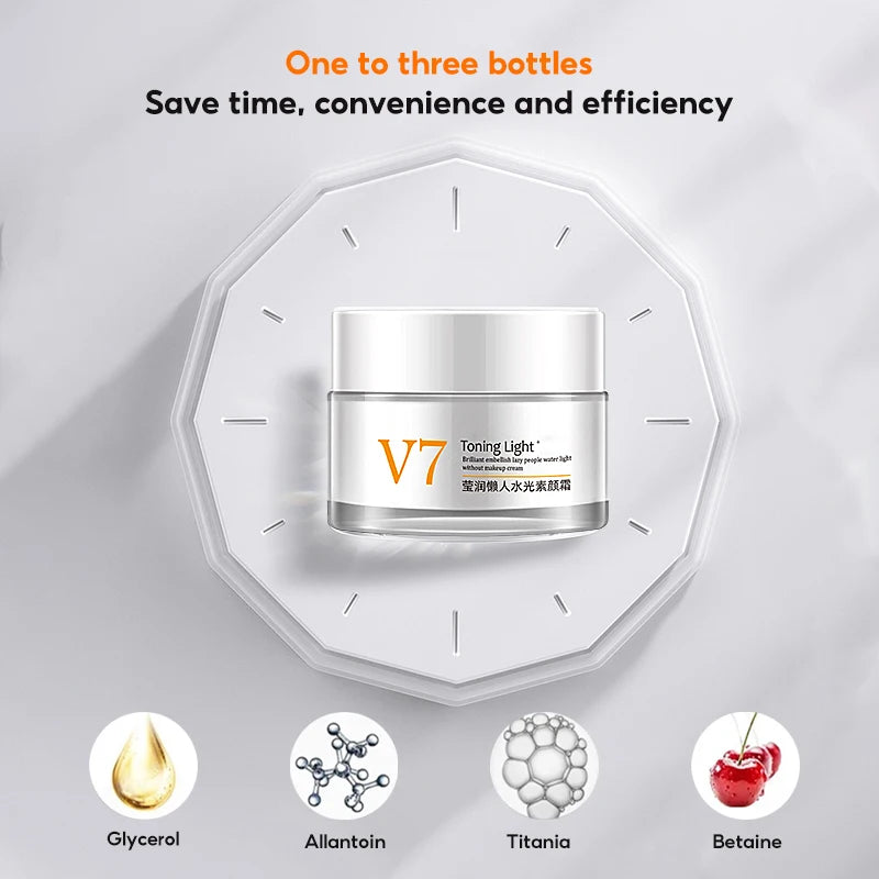 V7 Facial Moisturizing Cream Whitening and Brightening Natural Concealer Lazy People Makeup Primer Skin Care Products