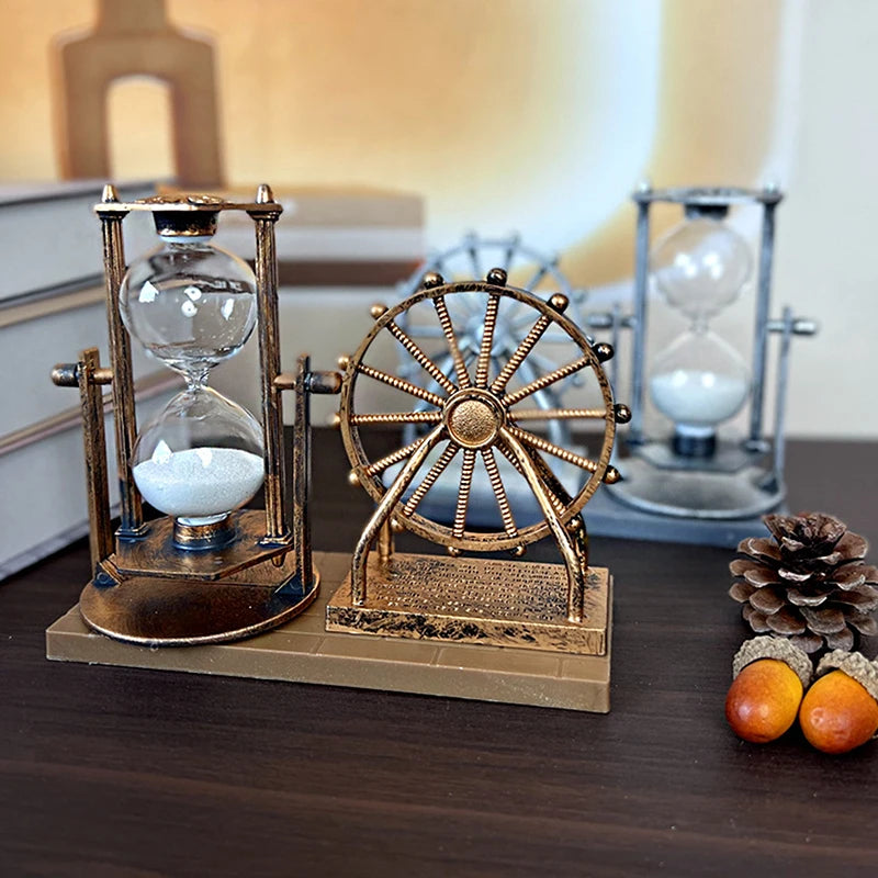 Creative Gift Retro Ferris Wheel Quicksand Hourglass Ornaments Domestic Desktop Decoration Crafts