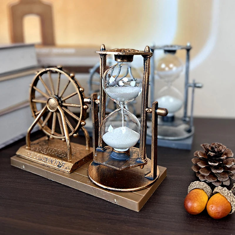 Creative Gift Retro Ferris Wheel Quicksand Hourglass Ornaments Domestic Desktop Decoration Crafts