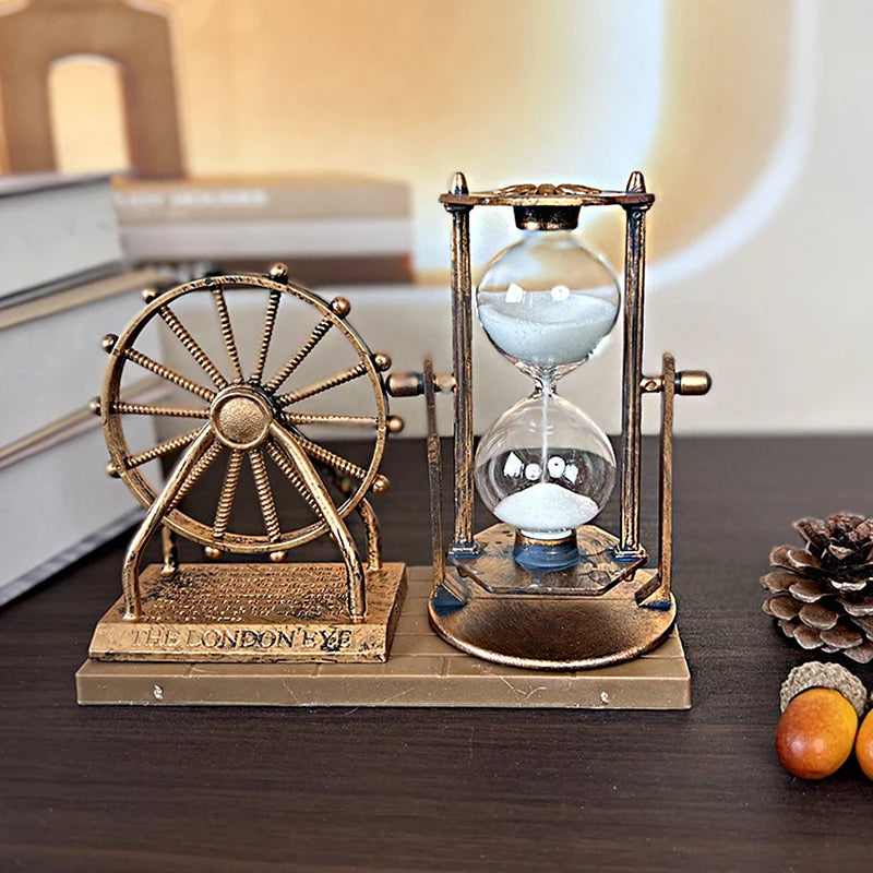 Creative Gift Retro Ferris Wheel Quicksand Hourglass Ornaments Domestic Desktop Decoration Crafts