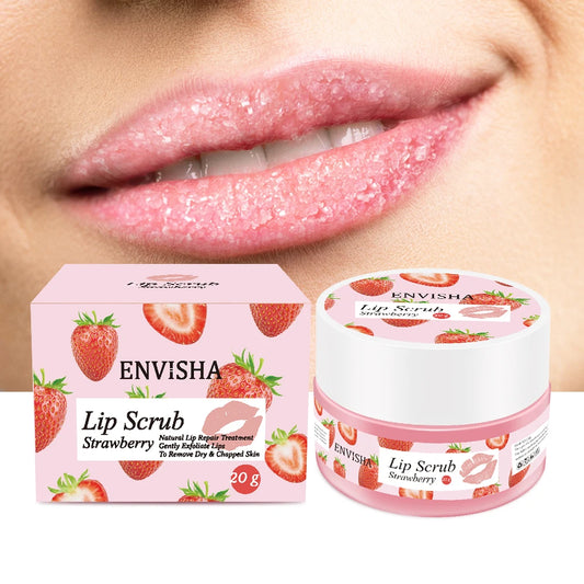 ENVISHA Strawberry Lip Care Scrub Lip Balm Sugar Cream Exfoliating Moisturizing Nourish Repair Cleft Fine Lines Smooth Skin Care