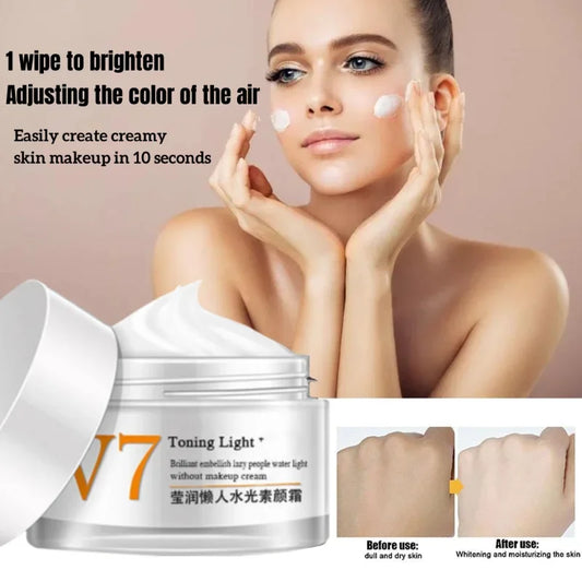 V7 Facial Moisturizing Cream Whitening and Brightening Natural Concealer Lazy People Makeup Primer Skin Care Products