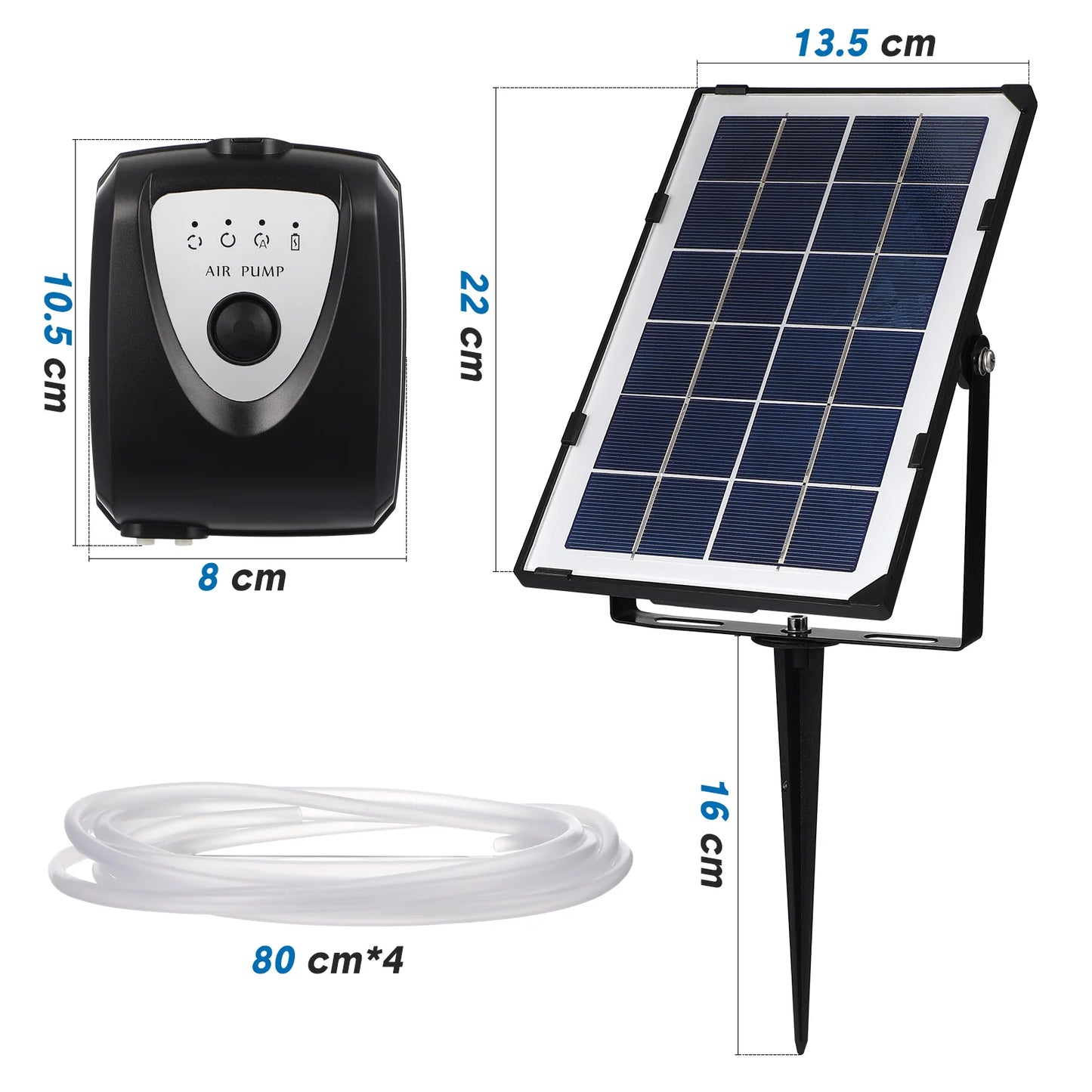 Pump Pond Aerator Air Solar Set Solar Power Air Pump Aerator Set Oxygenation Equipments For Aquarium Fish Tank Garden Pond