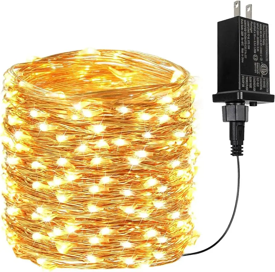 66Ft 200 LED Fairy Lights Plug in, Waterproof String Lights Outdoor 8 Modes Christmas  Bedroom Decor, Twinkle Lights for G