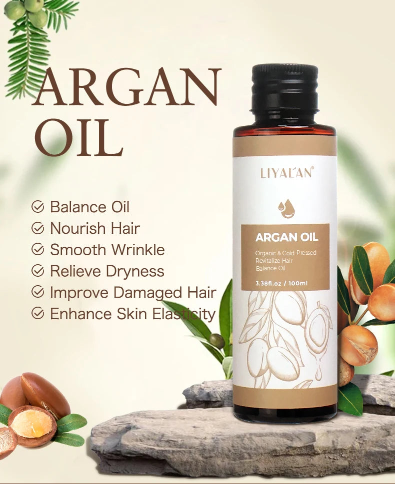 100ml Argan Oil For Hair Nourish Repair Damaged Balance Oil Organic Essence Enhance Improve Drying Skin Body Care