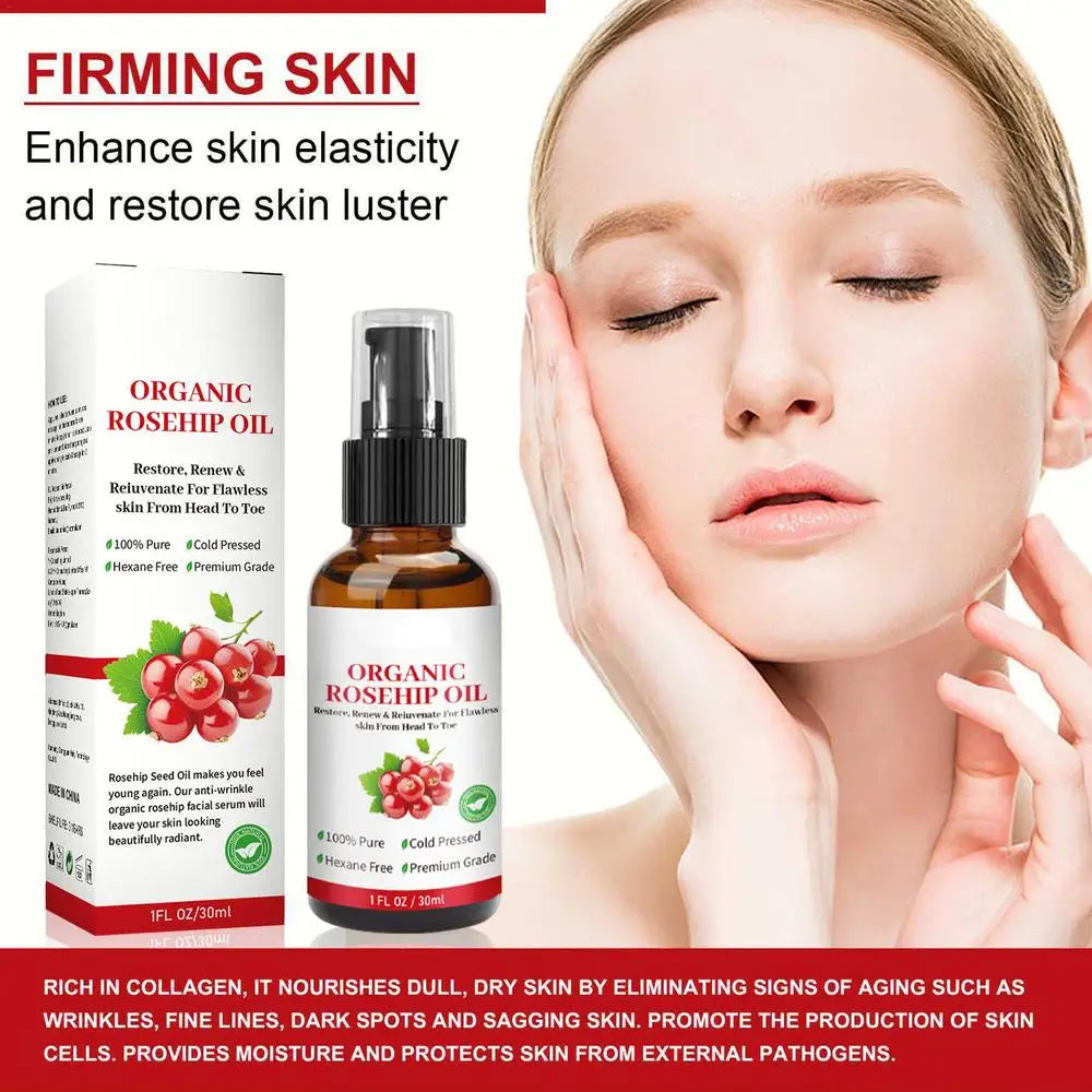 Rosehip Oil Organic Rose Hips Face Oils 30ml Fast-Absorbing Skin Care Moisturizer Face Oil Organic Rosehip Seed Oil essence