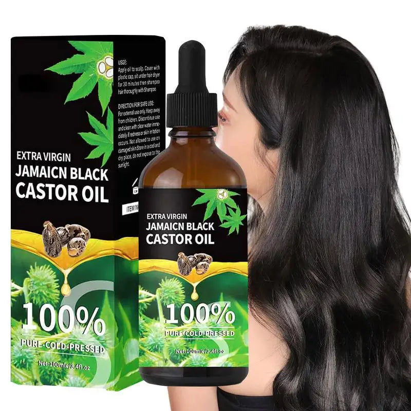 Black Castor Oil For Hair 100ml Moisturizing Hair Oil Care Liquid Jamaican Black Castor Hair Oil Gentle Natural Hair Growth Oils