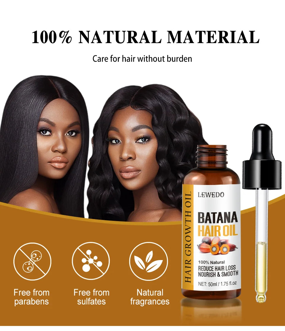 Natural 100% Pure Batana Oil For Hair Growth Batana Oil Butter Hair Mask From Honduras Hair Loss Treatment For Black Men & Women