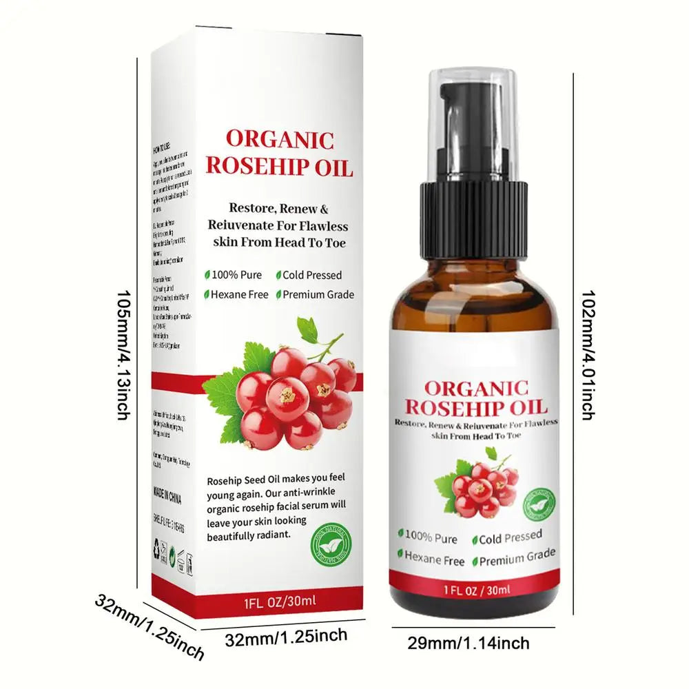 Rosehip Oil Organic Rose Hips Face Oils 30ml Fast-Absorbing Skin Care Moisturizer Face Oil Organic Rosehip Seed Oil essence