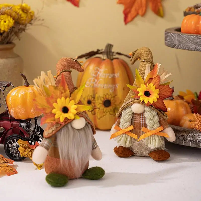 Fall Gnomes Faceless Dwarf Doll Decorations for Home Fall Harvest Thanksgiving Faceless Dwarf Doll for Farmhouse Table Decor