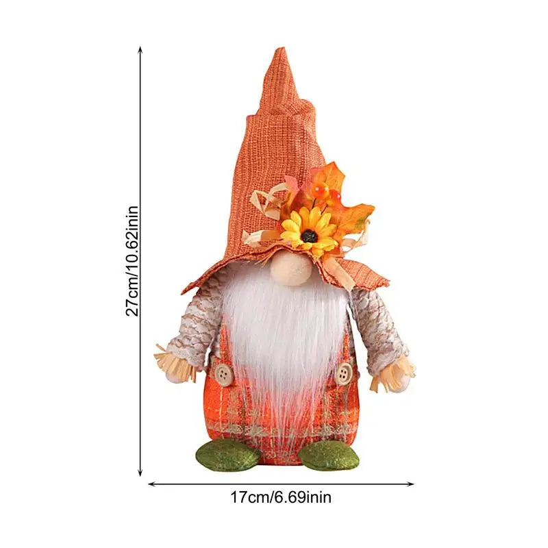 creative sunflower Figurines Gnomes Wall Hanging Thanksgiving Fall Gnomes Portable Autumn Plush Ornaments for party decorations