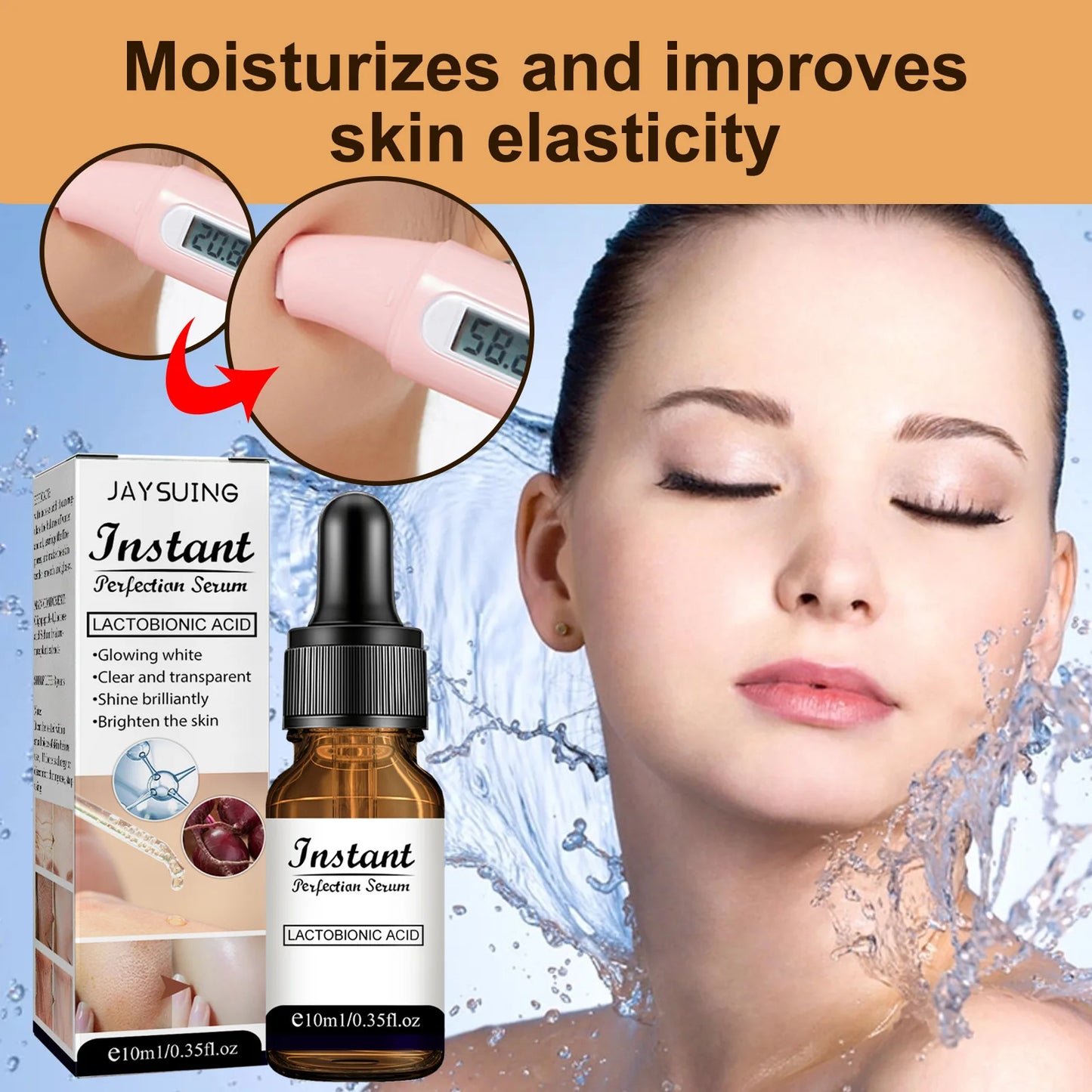 Sodium Hyaluronate Face Serum Lifting Firming Skin Essence Natural Plant Extracts Fade Fine Lines Moisturizing Nourishing