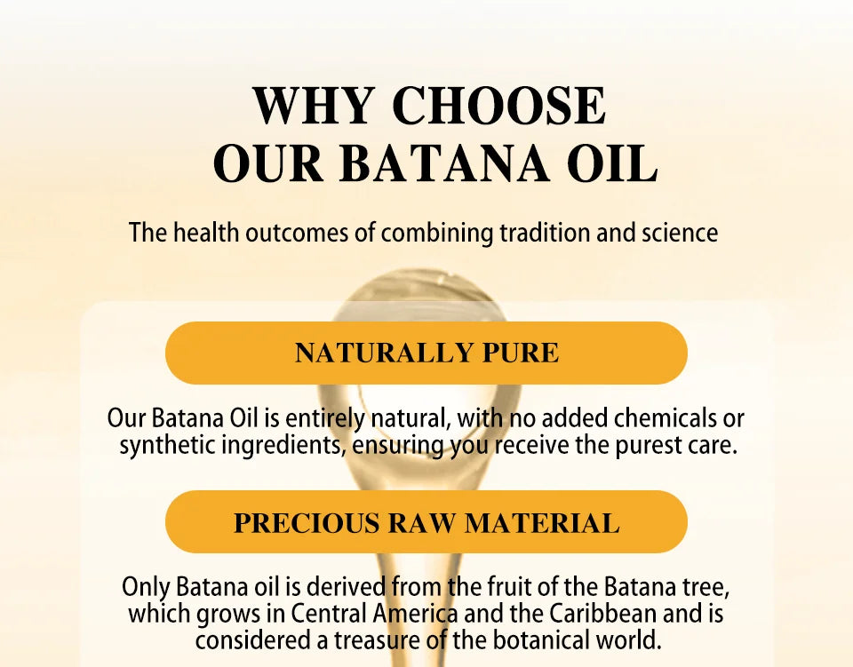 Natural 100% Pure Batana Oil For Hair Growth Batana Oil Butter Hair Mask From Honduras Hair Loss Treatment For Black Men & Women