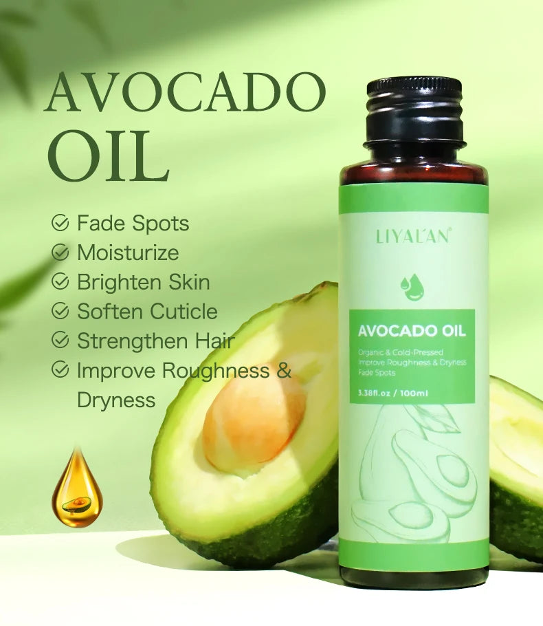 100ml Organic Avocado Oil Fade Spots Brighten Skin Improve Roughness Soften Cuticle Body Care