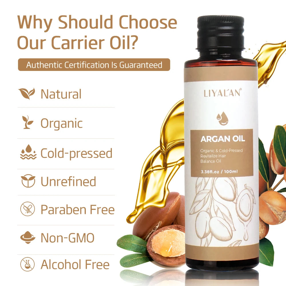 100ml Argan Oil For Hair Nourish Repair Damaged Balance Oil Organic Essence Enhance Improve Drying Skin Body Care