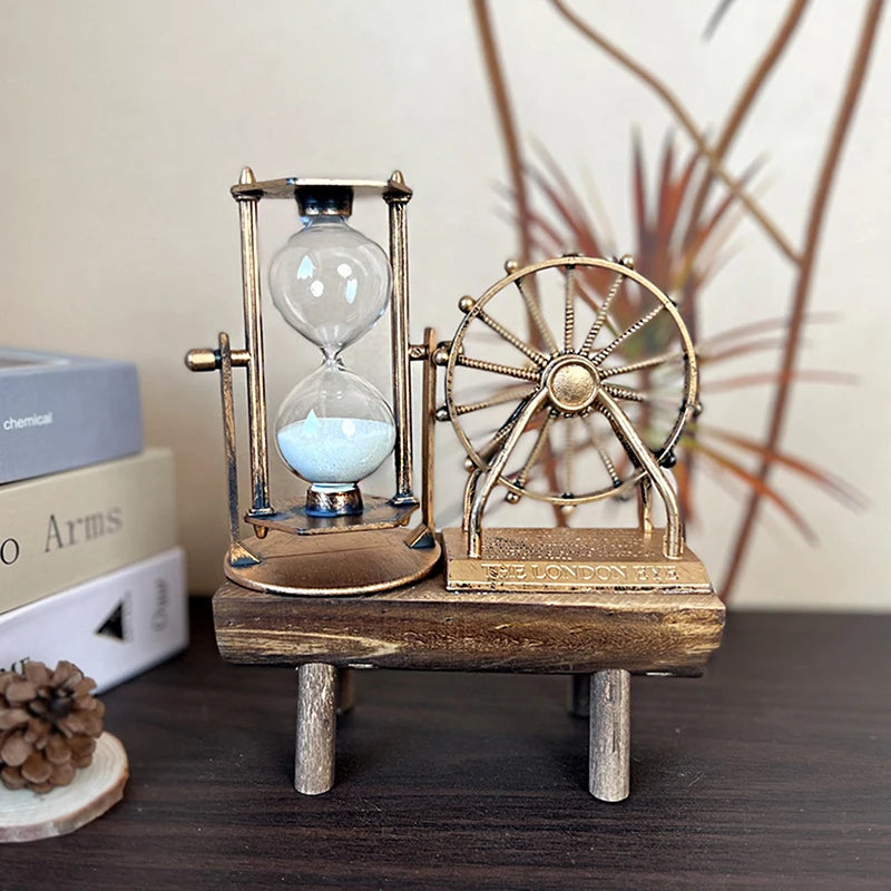 Creative Gift Retro Ferris Wheel Quicksand Hourglass Ornaments Domestic Desktop Decoration Crafts