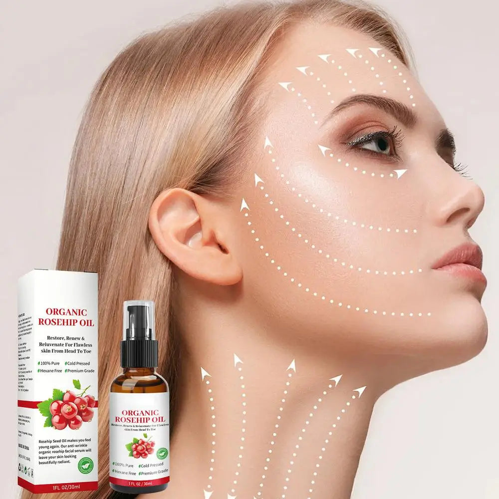 Rosehip Oil Organic Rose Hips Face Oils 30ml Fast-Absorbing Skin Care Moisturizer Face Oil Organic Rosehip Seed Oil essence