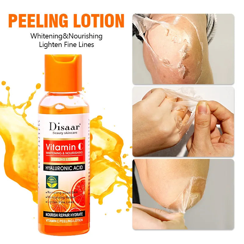 Yellow Peeling Lotion Oil 100% Organic Bleaching Dark Skin Exfoliating Whitening Nourishing Hyaluronic Acid Moisturiz Skin Care