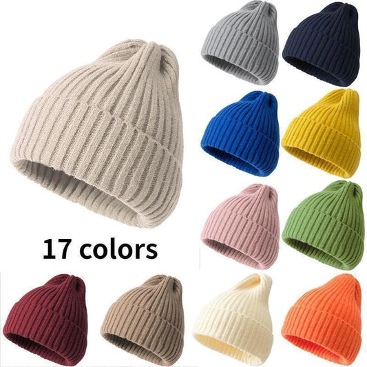 New Beanie Winter for Women Men Boys Girls Crochet  Hat Solid Color Unisex Autumn Knitted Beanies Caps Wild Accessories