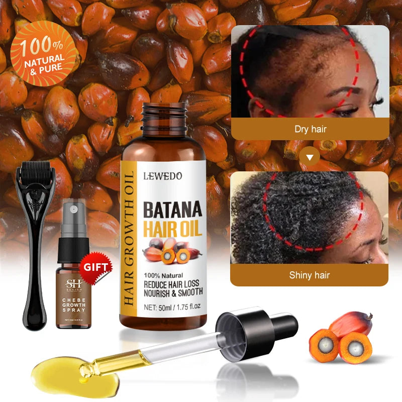 Natural 100% Pure Batana Oil For Hair Growth Batana Oil Butter Hair Mask From Honduras Hair Loss Treatment For Black Men & Women