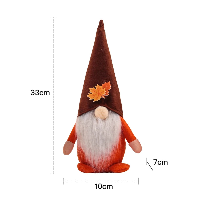 New 3Pcs Fall Gnome Swedish Nisse Tome Faceless Doll Elf Dwarf   Farmhouse Tiered Tray Decorations