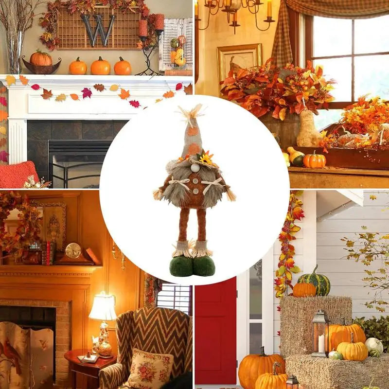 Gnome Table Decor Thanksgiving Standing Dwarf Decorations Cute Autumn Decoration Portable Home Decor For Farmhouse Parties