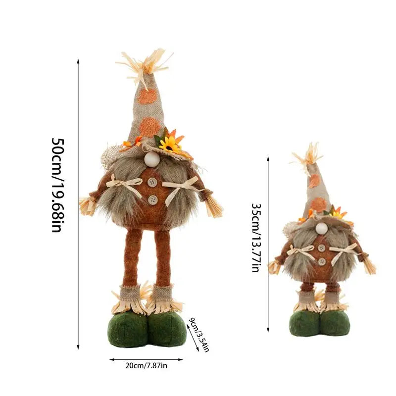 Gnome Table Decor Thanksgiving Standing Dwarf Decorations Cute Autumn Decoration Portable Home Decor For Farmhouse Parties