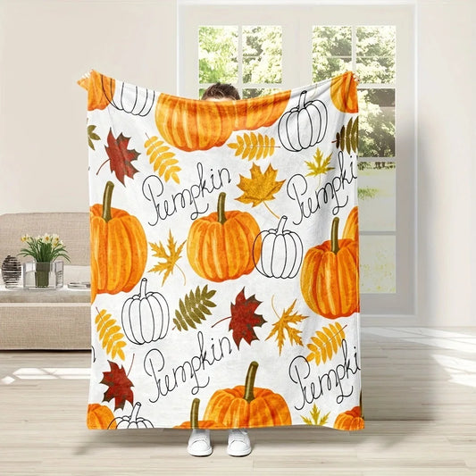 Halloween Blanket Moon Bat Sofa Blanket Ghost Pumpkin Bed Sofa Blanket Picnic Blanket Fall Guys Throw Blanket Thin Spring Summer