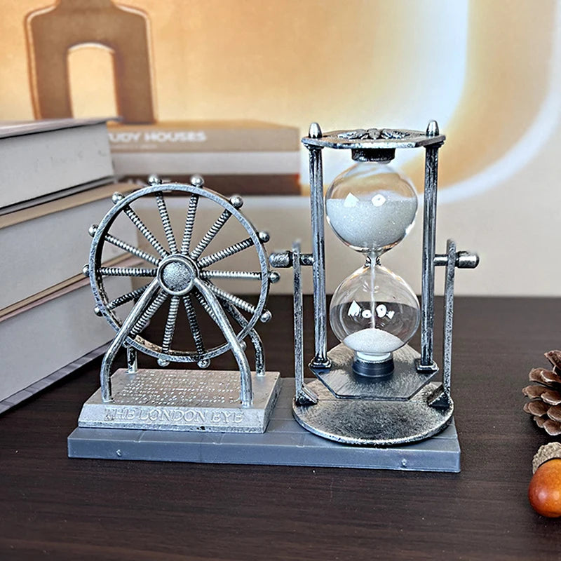 Creative Gift Retro Ferris Wheel Quicksand Hourglass Ornaments Domestic Desktop Decoration Crafts