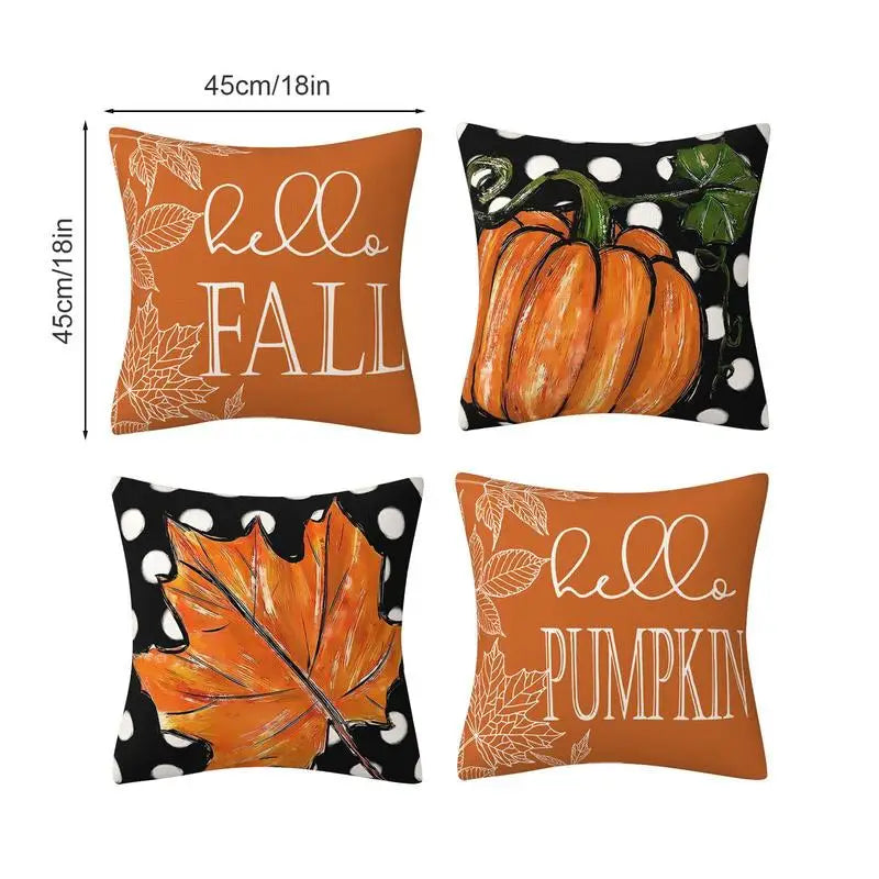 Fall Pillow Covers 4pcs Autumn Decor Pillowcase Covers Autumn Decor Pillow Covers For Sofa Living Room Kitchen