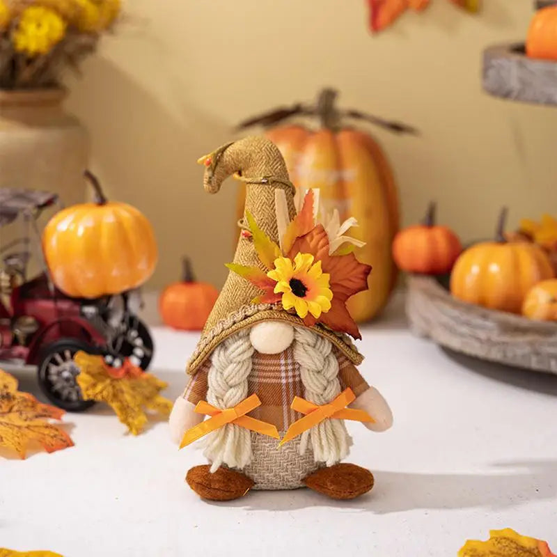 Fall Gnomes Faceless Dwarf Doll Decorations for Home Fall Harvest Thanksgiving Faceless Dwarf Doll for Farmhouse Table Decor