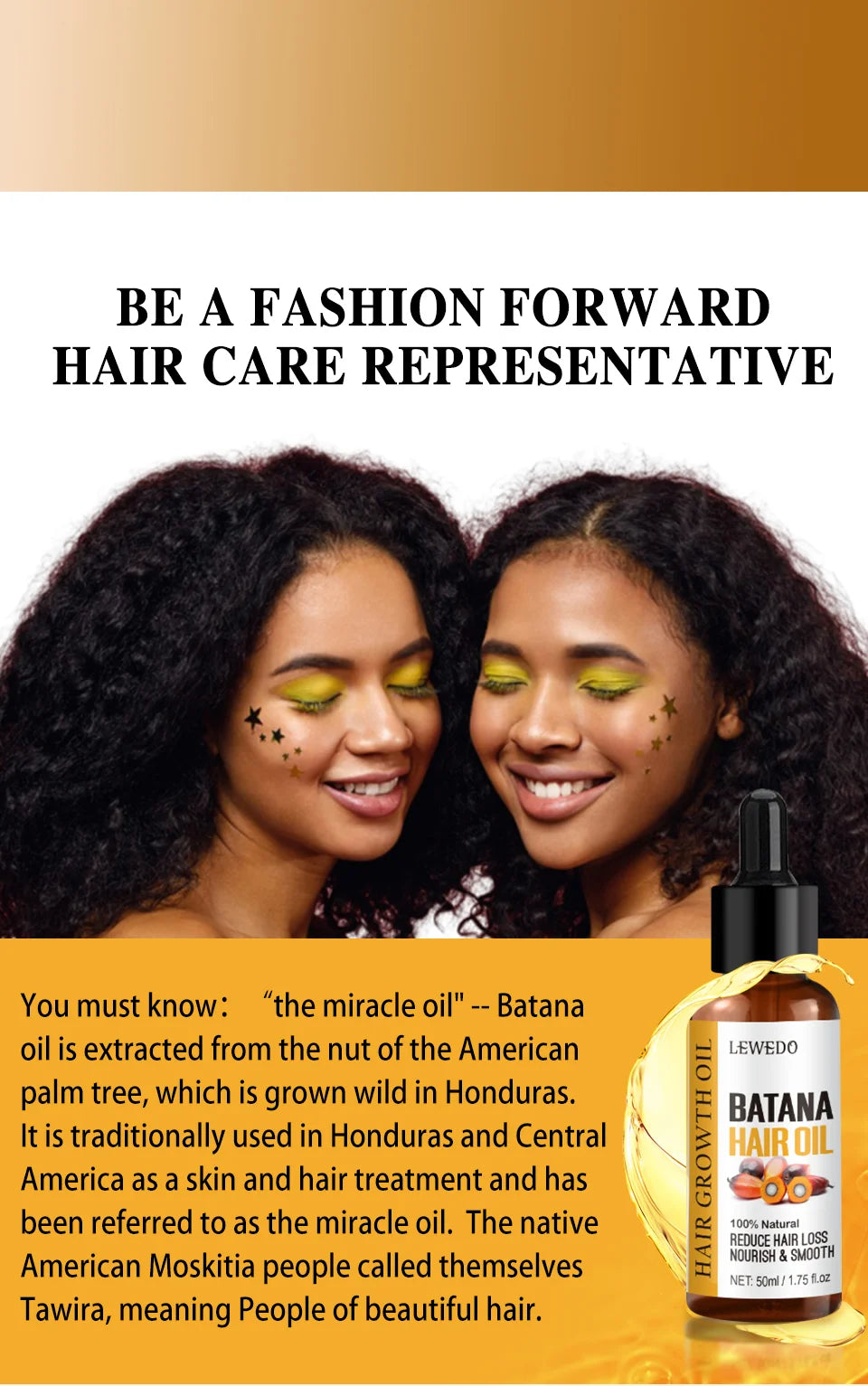 Natural 100% Pure Batana Oil For Hair Growth Batana Oil Butter Hair Mask From Honduras Hair Loss Treatment For Black Men & Women