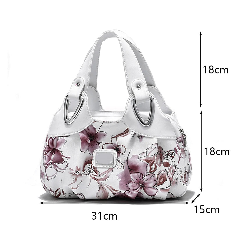 2023 Luxury Handbags Flower Design Top-Handle Women Handbag Shoulder Bags PU Leather Messenger Purse Bag Female Tote Sac Main