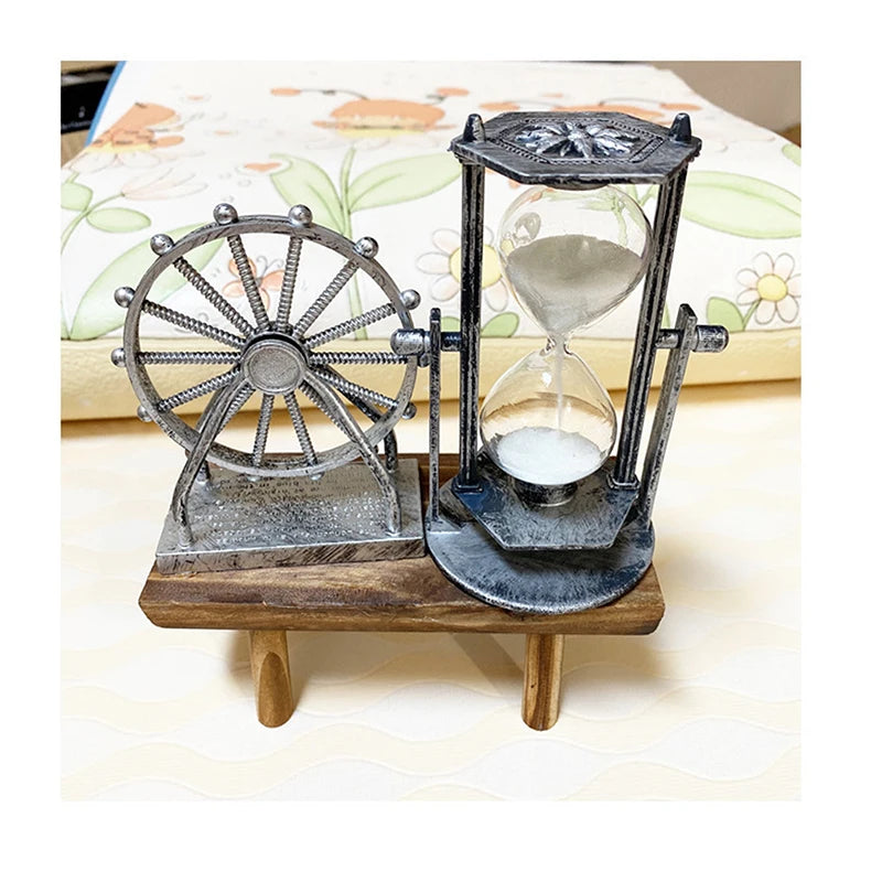 Creative Gift Retro Ferris Wheel Quicksand Hourglass Ornaments Domestic Desktop Decoration Crafts