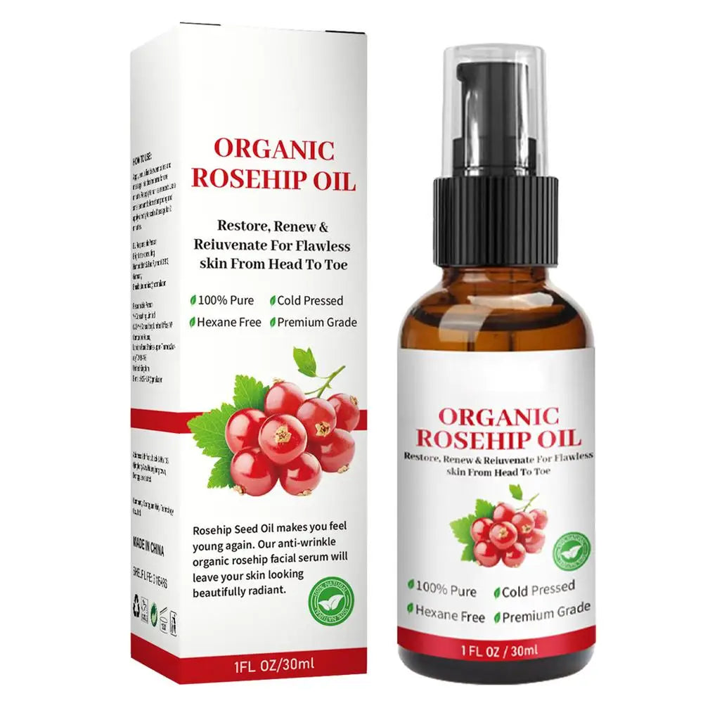 Rosehip Oil Organic Rose Hips Face Oils 30ml Fast-Absorbing Skin Care Moisturizer Face Oil Organic Rosehip Seed Oil essence