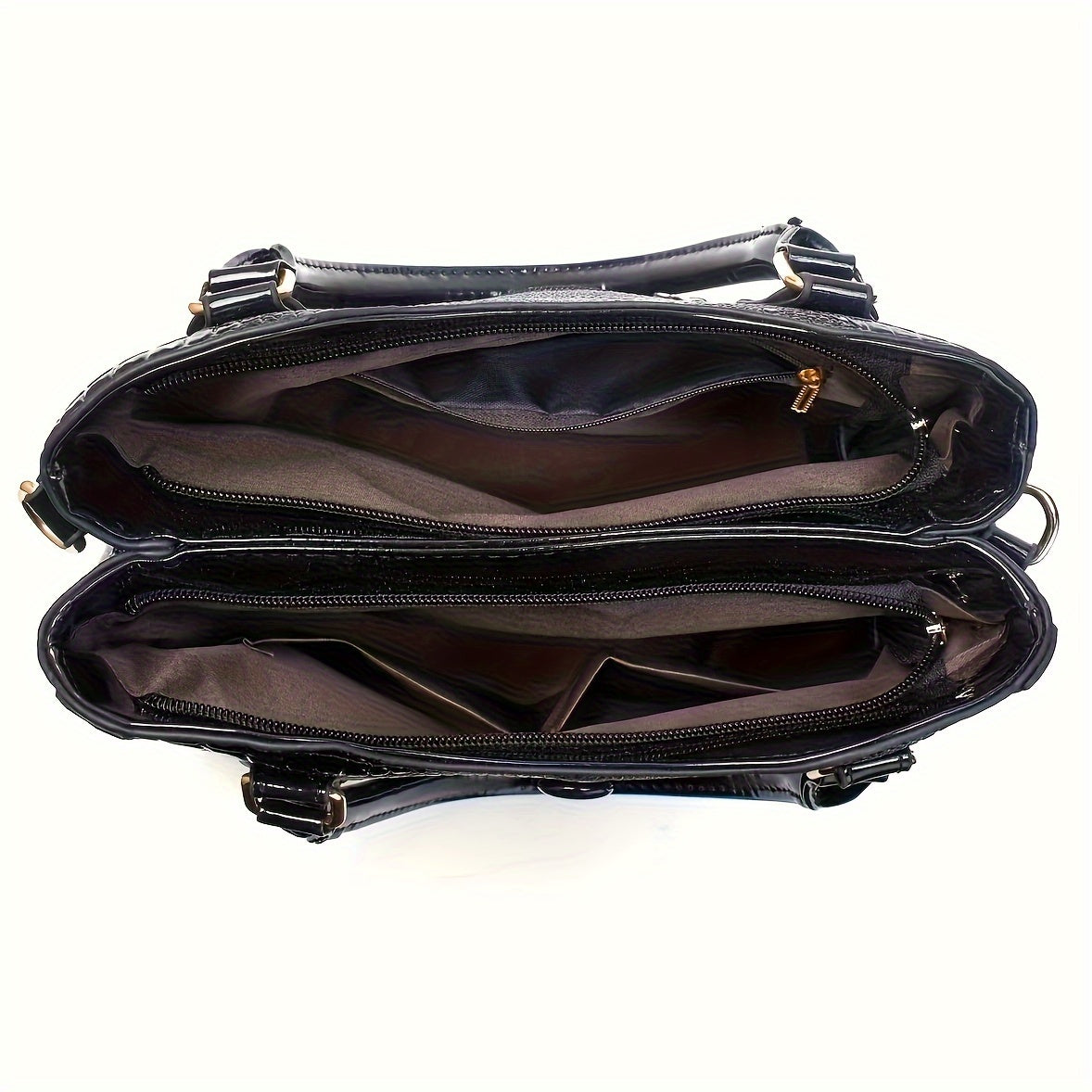 2pcs Shoulder Bag Set With Matching Wallet, Elegant Style PU Leather Bag, Large Capacity Handbag With Detachable Strap