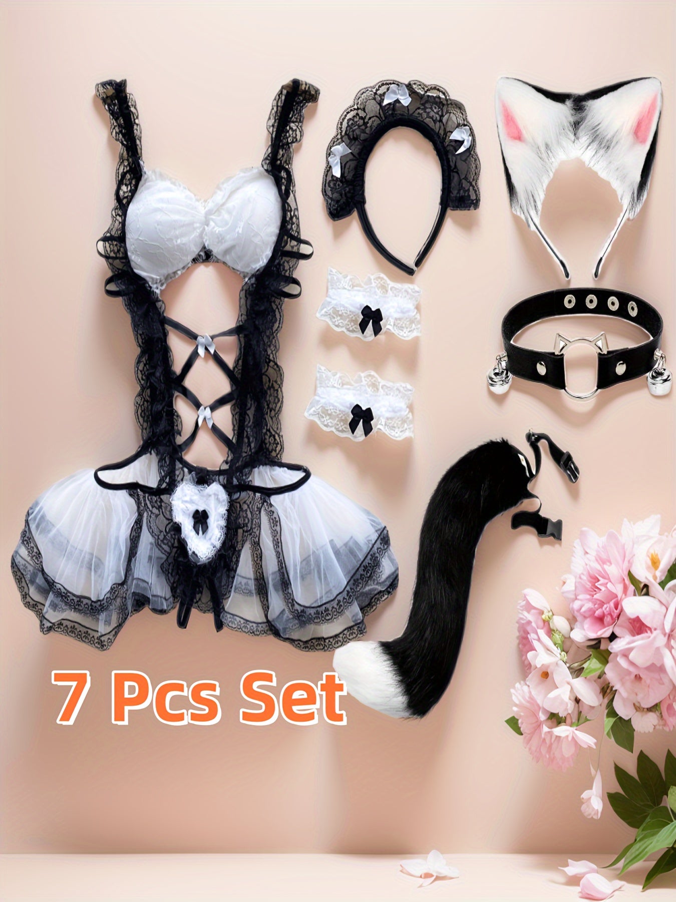 Naughty Maid Character Charm Design Cosplay Costume For Halloween, Women's Sexy Erotic Clothing