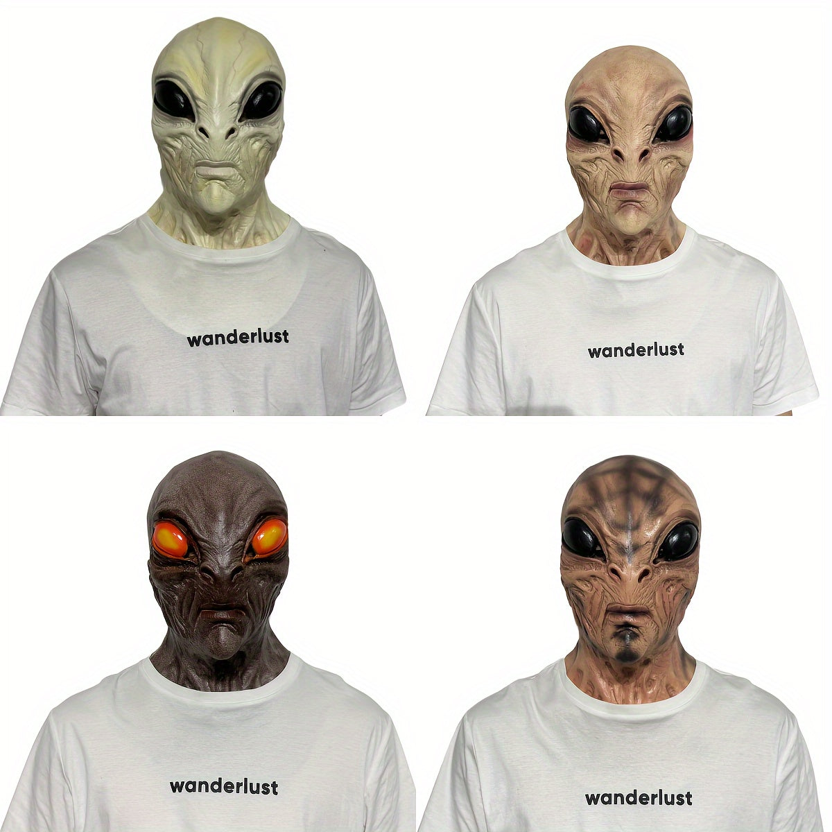 1pc Men's Halloween COS Alien Headgear, Short Video Shooting Mask Props, COS Halloween Alien Mask