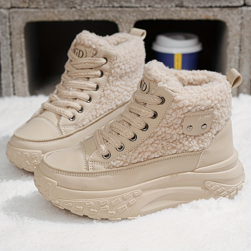 Winter/Fall New Plus Velvet Thickened Cotton Shoes Women's Snow Boots