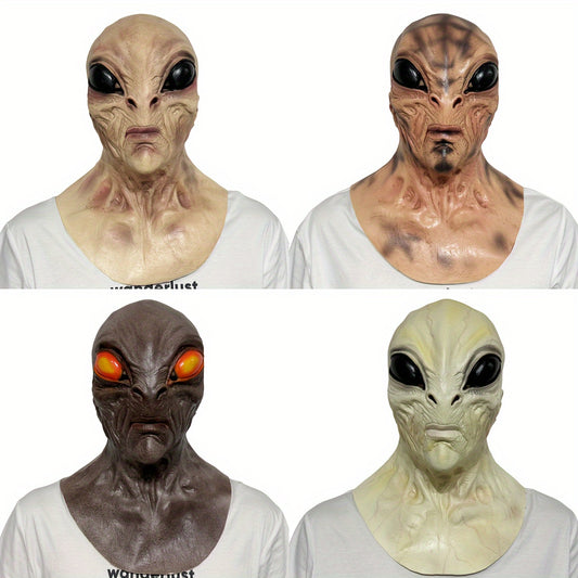 1pc Men's Halloween COS Alien Headgear, Short Video Shooting Mask Props, COS Halloween Alien Mask